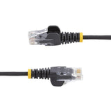 StarTech 10m Black Slim CAT6 Ethernet Cable, Snagless RJ45, UTP, LSZH, 28AWG Pure Bare Copper, Slim Network Patch Cord