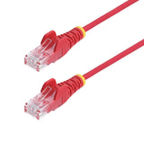 StarTech 2m Red Slim CAT6 Ethernet Cable, Snagless RJ45, UTP, LSZH, 28AWG Pure Bare Copper, Slim Network Patch Cord