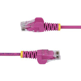 StarTech 50cm Pink Slim CAT6 Ethernet Cable, Snagless RJ45, UTP, LSZH, 28AWG Pure Bare Copper, Slim Network Patch Cord