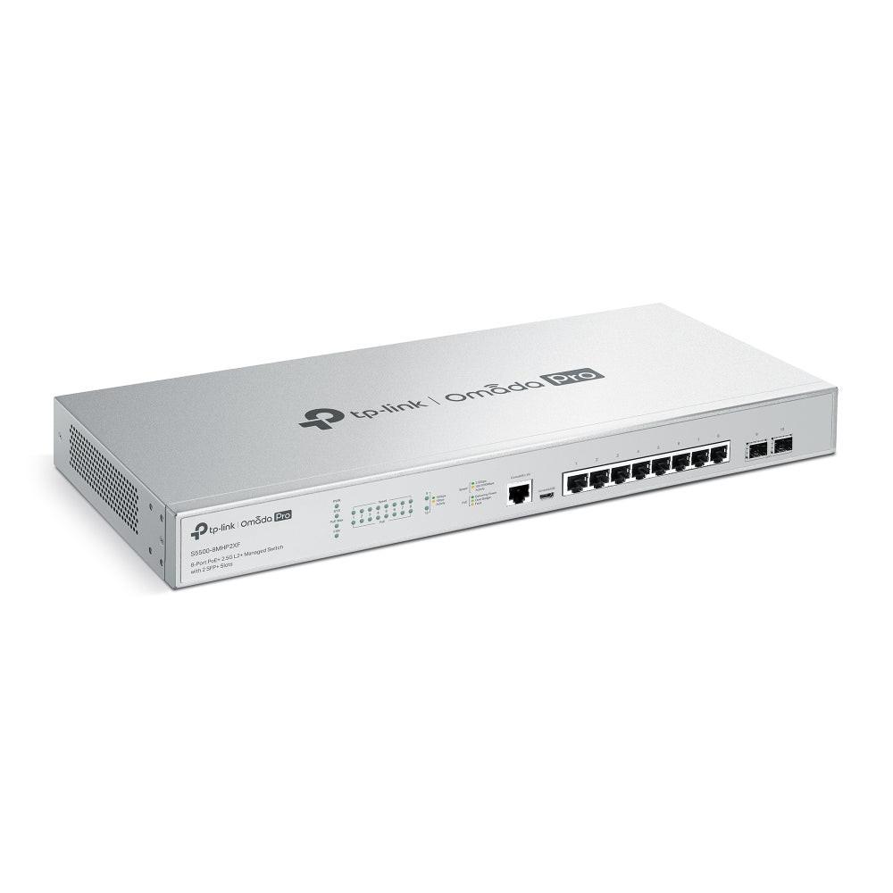 Omada Pro S5500 S5500-8MHP2XF 8 Ports Manageable Ethernet Switch - Gigabit Ethernet, 2.5 Gigabit Ethernet, 10 Gigabit Ethernet - 100/1000Base-T, 2.5GBase-T, 10GBase-X