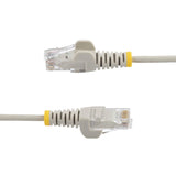 StarTech 5m Gray Slim CAT6 Ethernet Cable, Snagless RJ45, UTP, LSZH, 28AWG Pure Bare Copper, Slim Network Patch Cord