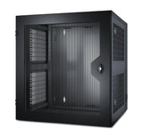 APC by Schneider Electric NetShelter WX 13U Wall Mountable Rack Cabinet for Networking, Airflow System - 482.60 mm Rack Width - Black