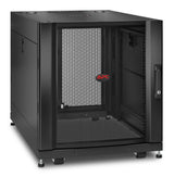 APC by Schneider Electric NetShelter SX 12U Floor Standing Rack Cabinet for Server, Storage - 482.60 mm Rack Width x 755.65 mm Rack Depth - Black - TAA Compliant