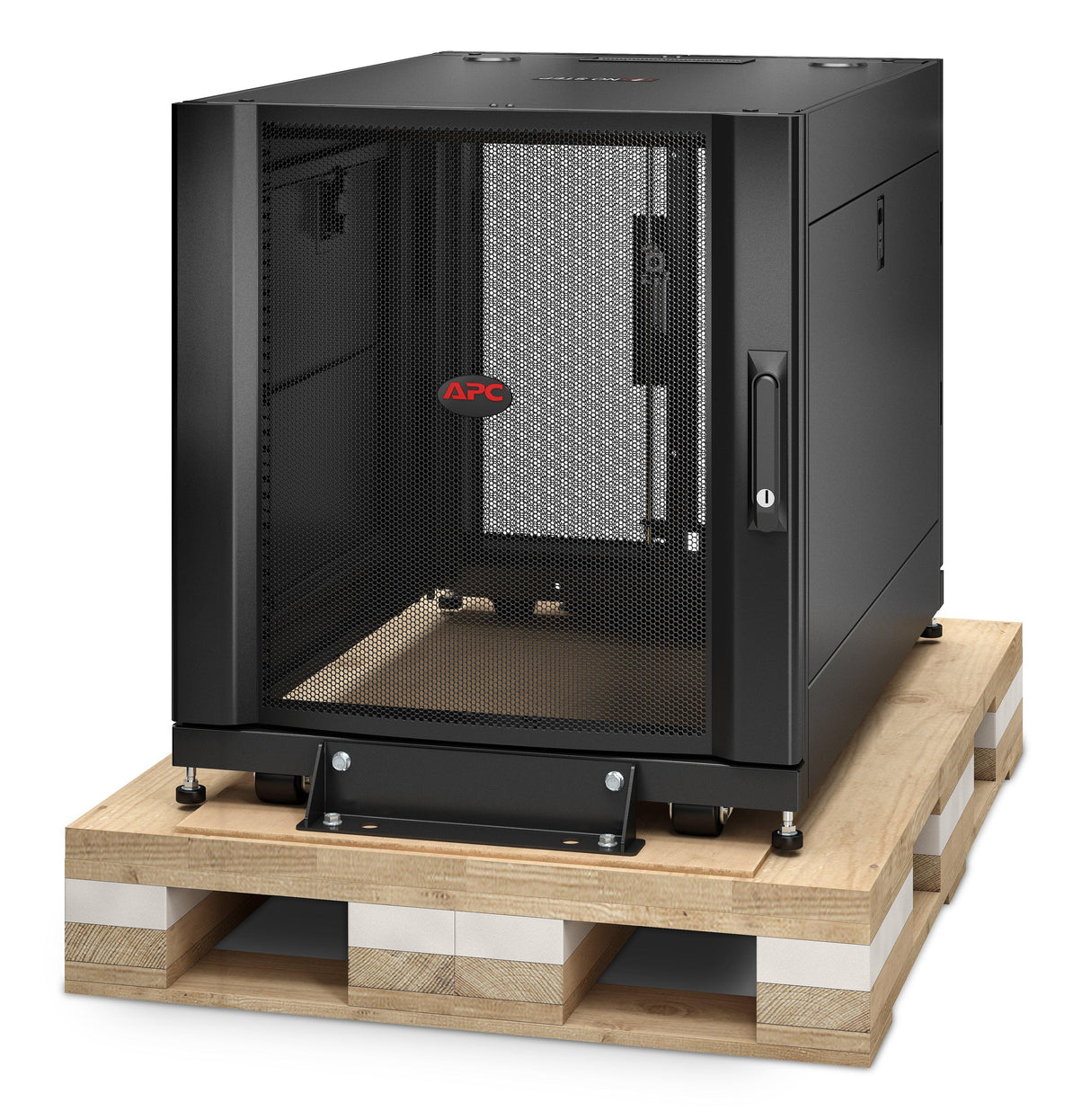 APC by Schneider Electric NetShelter SX 12U Floor Standing Rack Cabinet for Server, Storage - 482.60 mm Rack Width x 755.65 mm Rack Depth - Black - TAA Compliant