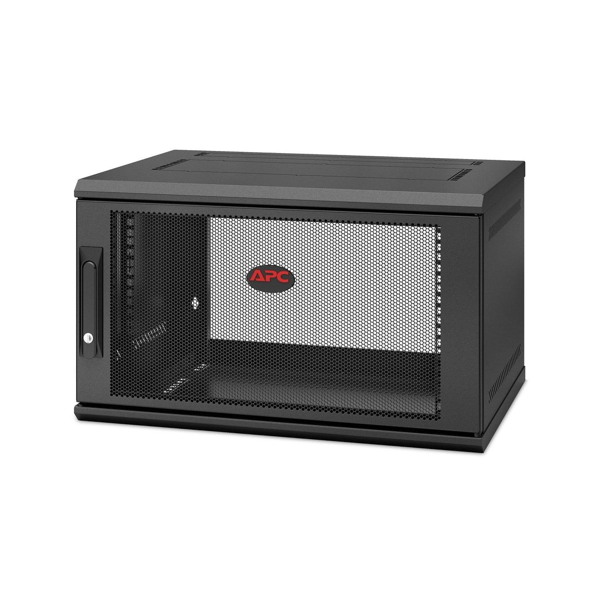 APC by Schneider Electric NetShelter WX AR106SH4 6U Wall Mountable Rack Cabinet for Networking, Airflow System - 482.60 mm Rack Width x 329 mm Rack Depth - Black