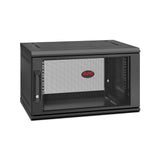 APC by Schneider Electric NetShelter WX AR106SH4 6U Wall Mountable Rack Cabinet for Networking, Airflow System - 482.60 mm Rack Width x 329 mm Rack Depth - Black