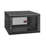 APC by Schneider Electric NetShelter WX AR106SH6 6U Wall Mountable Rack Cabinet for Networking, Airflow System - 482.60 mm Rack Width x 528 mm Rack Depth - Black - TAA Compliant