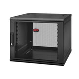 APC by Schneider Electric NetShelter WX 9U Wall Mountable Rack Cabinet for Networking, Airflow System - 482.60 mm Rack Width x 528 mm Rack Depth - Black