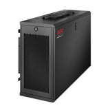 APC by Schneider Electric NetShelter WX AR106VI 6U Wall Mountable Rack Cabinet for Networking, Converged Infrastructure, Storage, Server, Airflow System - 482.60 mm Rack Width x 762 mm Rack Depth -