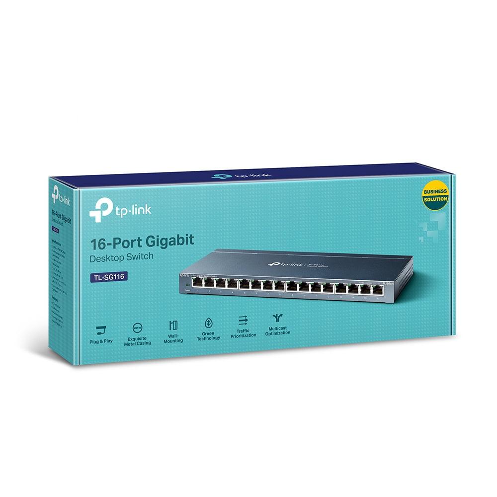 TP-Link TL-SG116 16 Ports Ethernet Switch - Gigabit Ethernet - 10/100/1000Base-T
