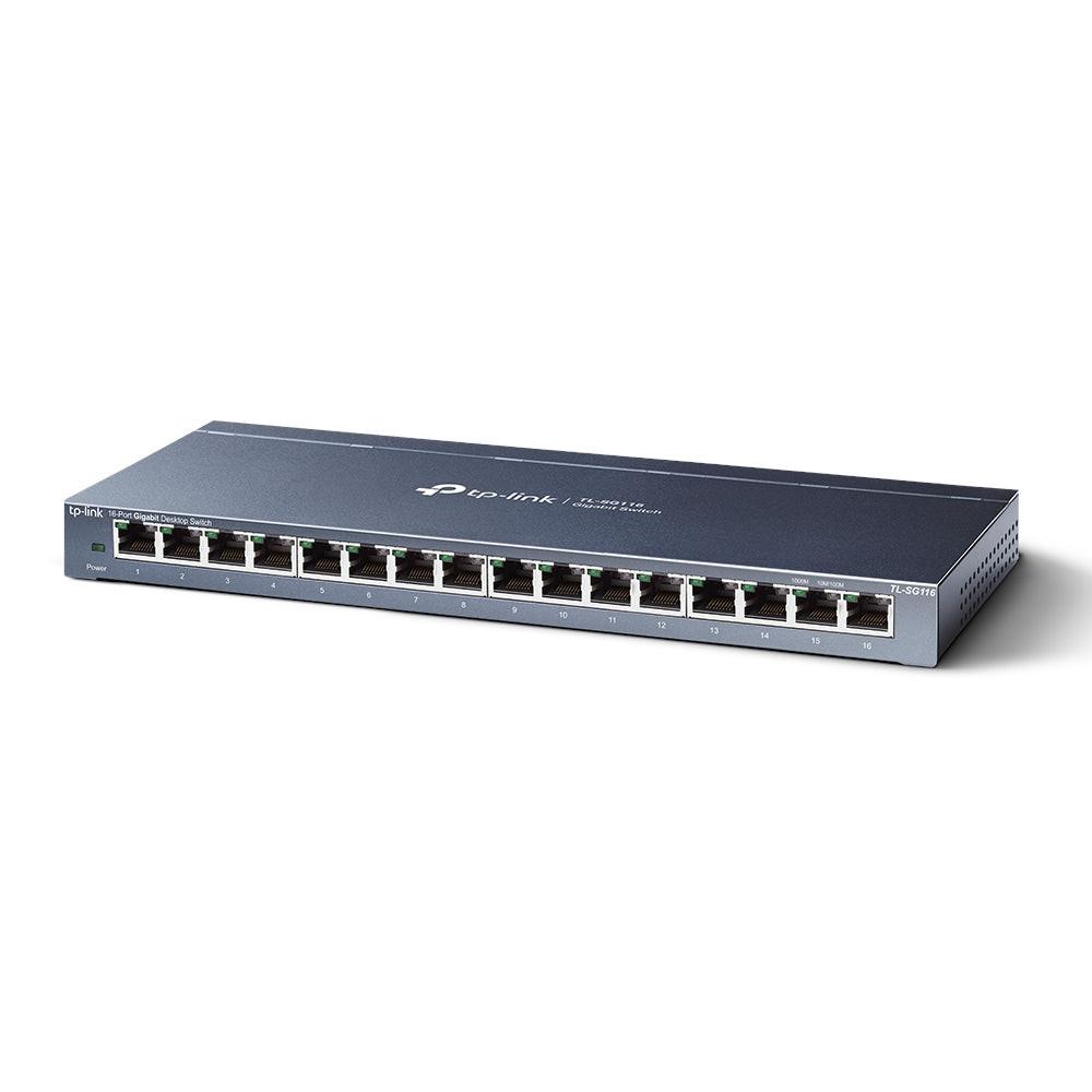 TP-Link TL-SG116 16 Ports Ethernet Switch - Gigabit Ethernet - 10/100/1000Base-T