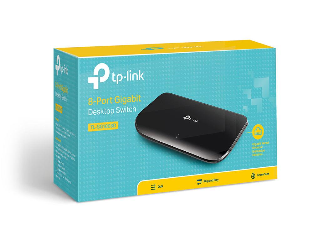 TP-Link TL-SG1008D 8 Ports Ethernet Switch - Gigabit Ethernet - 10/100/1000Base-T