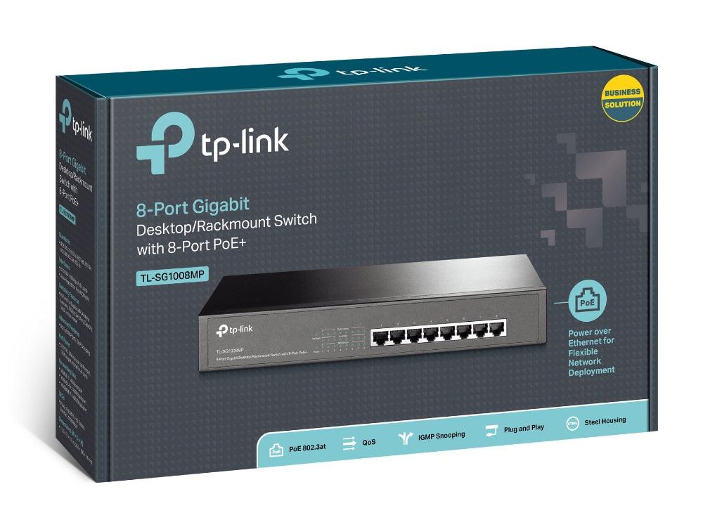 TP-Link TL-SG1008MP 8 Ports Ethernet Switch - Gigabit Ethernet - 1000Base-T