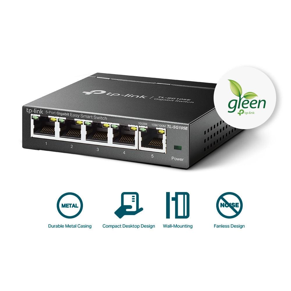 TP-Link EasySmart TL-SG105E 5 Ports Ethernet Switch - 10/100/1000Base-T
