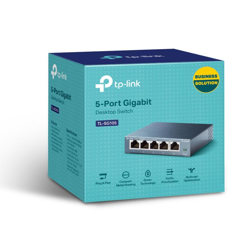 TP-Link TL-SG105 5 Ports Ethernet Switch - Gigabit Ethernet - 10/100/1000Base-T