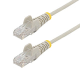 StarTech 5m Gray Slim CAT6 Ethernet Cable, Snagless RJ45, UTP, LSZH, 28AWG Pure Bare Copper, Slim Network Patch Cord