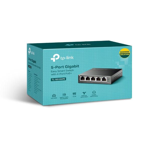 TP-Link TL-SG105PE 5 Ports Ethernet Switch - Gigabit Ethernet - 10/100/1000Base-T