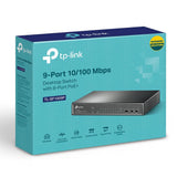 TP-Link TL-SF1009P 9 Ports Ethernet Switch - Fast Ethernet - 10/100Base-T