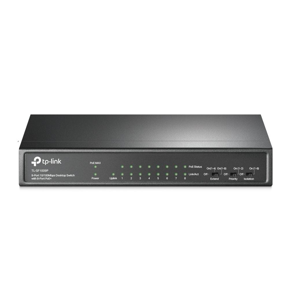 TP-Link TL-SF1009P 9 Ports Ethernet Switch - Fast Ethernet - 10/100Base-T