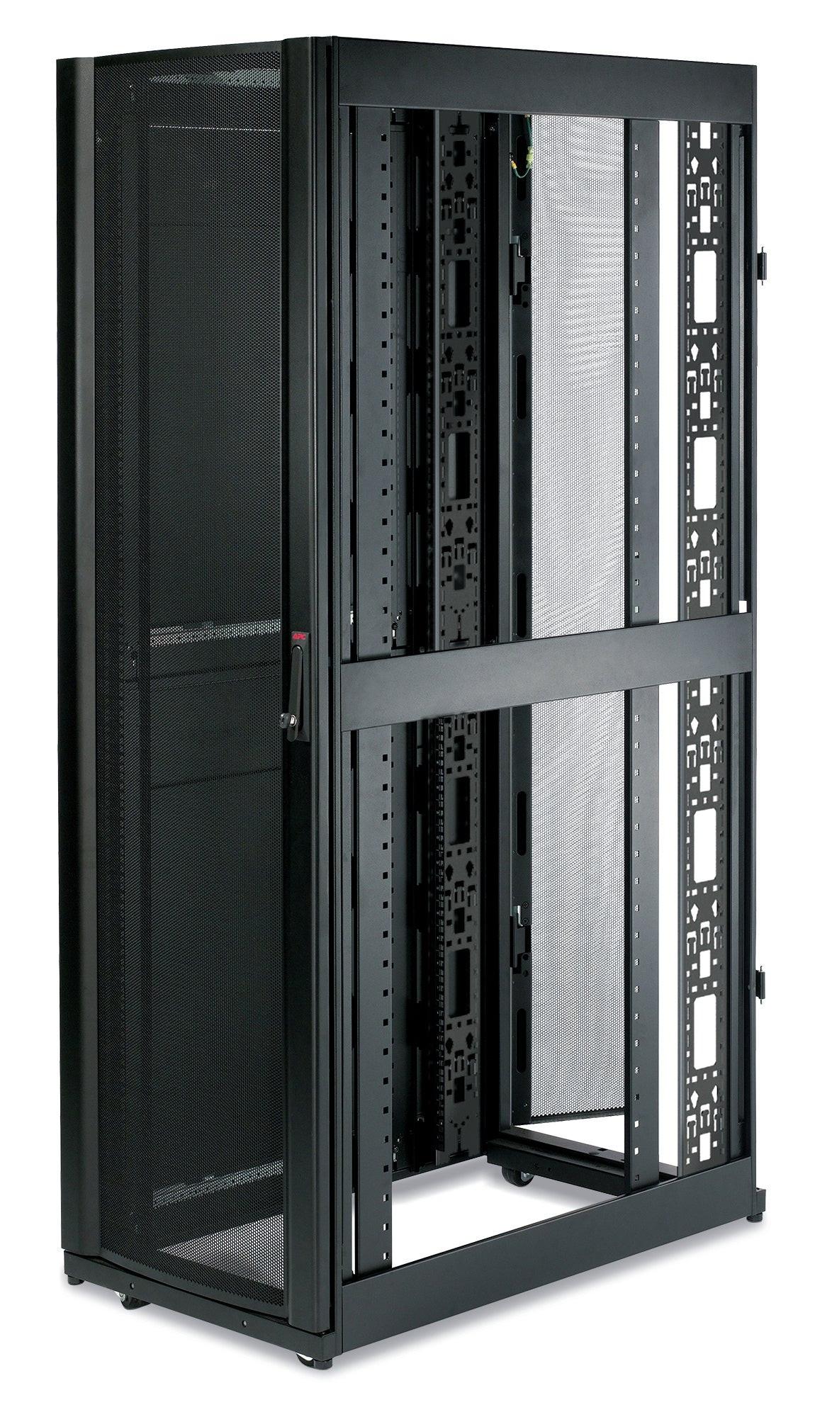APC by Schneider Electric NetShelter 42U Enclosed Cabinet Rack Cabinet for Storage, Server - 482.60 mm Rack Width - Black - TAA Compliant
