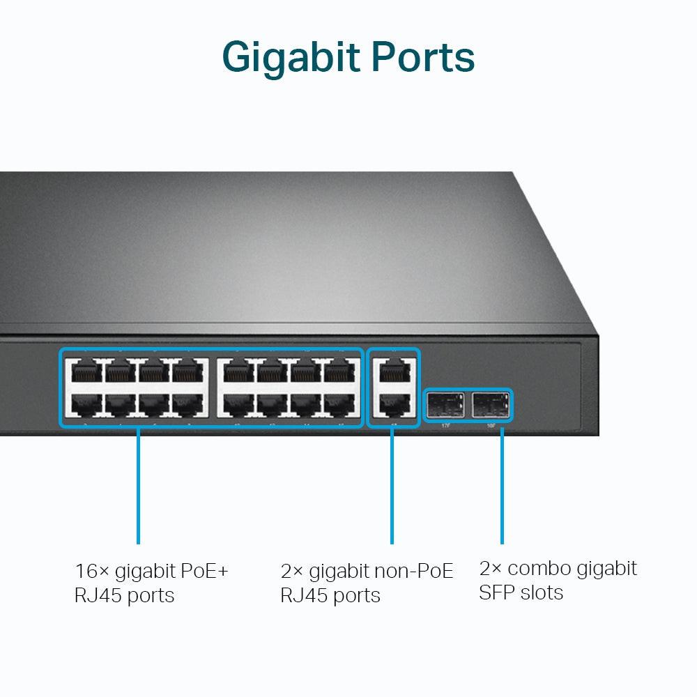 TP-Link JetStream TL-SG1218MP 16 Ports Ethernet Switch