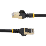 StarTech.com 3ft CAT6a Ethernet Cable - 10 Gigabit Category 6a Shielded Snagless 100W PoE Patch Cord - 10GbE Black UL Certified Wiring/TIA
