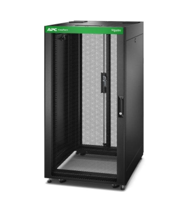 APC by Schneider Electric Easy Rack 24U Floor Standing Enclosed Cabinet Rack Cabinet - 482.60 mm Rack Width x 641.40 mm Rack Depth - Black