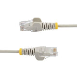 StarTech.com 1.5 m CAT6 Cable - Slim CAT6 Patch Cord - Grey - Snagless RJ45 Connectors - Gigabit Ethernet Cable - 28 AWG (N6PAT150CMGRS)