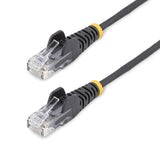 StarTech.com 0.5 m CAT6 Cable - Slim CAT6 Patch Cord - Black - Snagless RJ45 Connectors - Gigabit Ethernet Cable - 28 AWG (N6PAT50CMBKS)