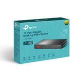 TP-Link TL-SG1210MP 10 Ports Ethernet Switch - Gigabit Ethernet - 10/100/1000Base-T, 1000Base-X