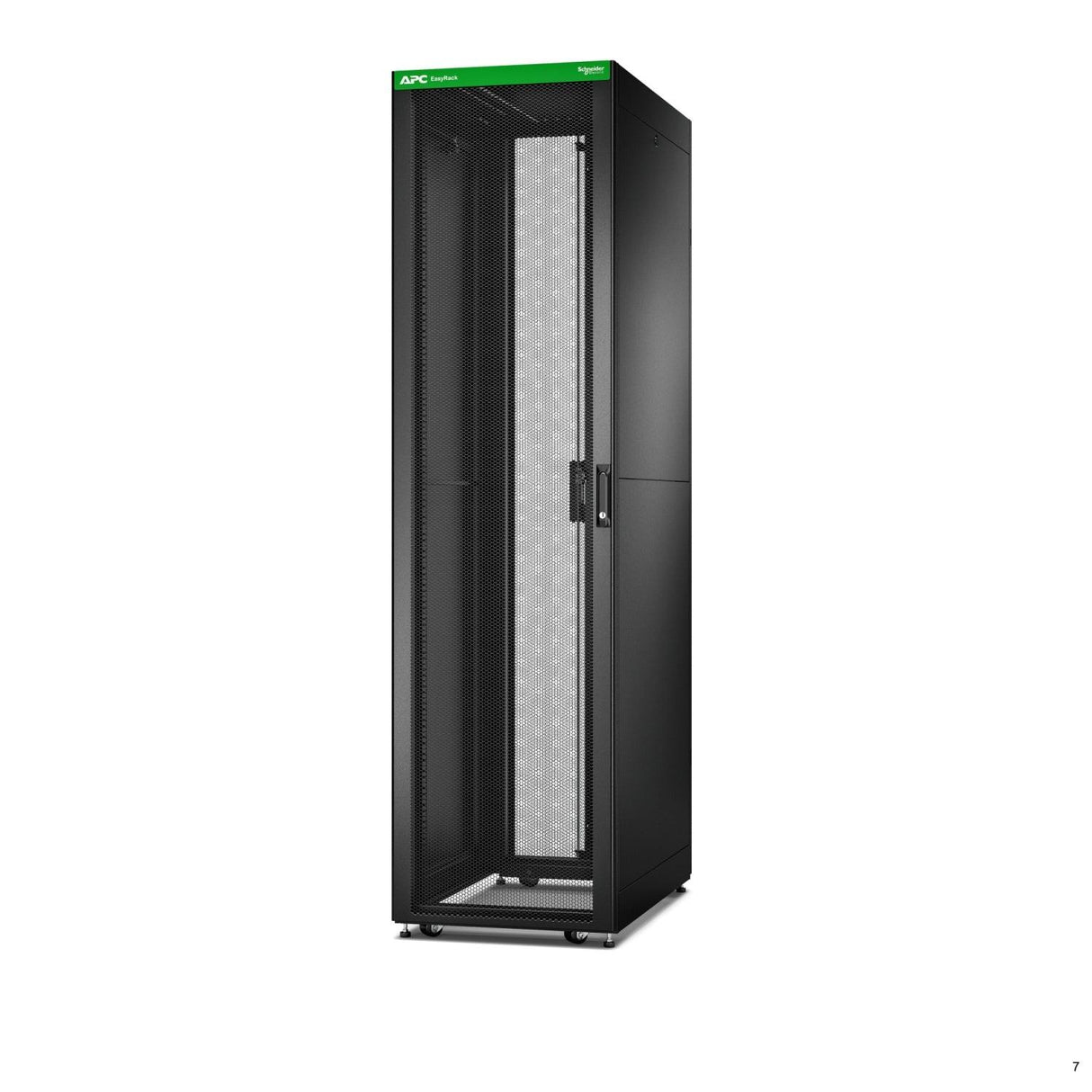 APC by Schneider Electric Easy Rack 48U Floor Standing Enclosed Cabinet Rack Cabinet - 482.60 mm Rack Width x 838.20 mm Rack Depth - Black
