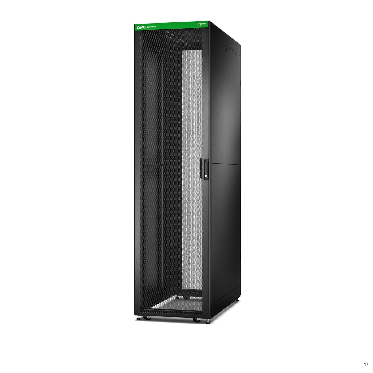 APC by Schneider Electric 48U Floor Standing Enclosed Cabinet Rack Cabinet - 482.60 mm Rack Width x 1041.40 mm Rack Depth - Black