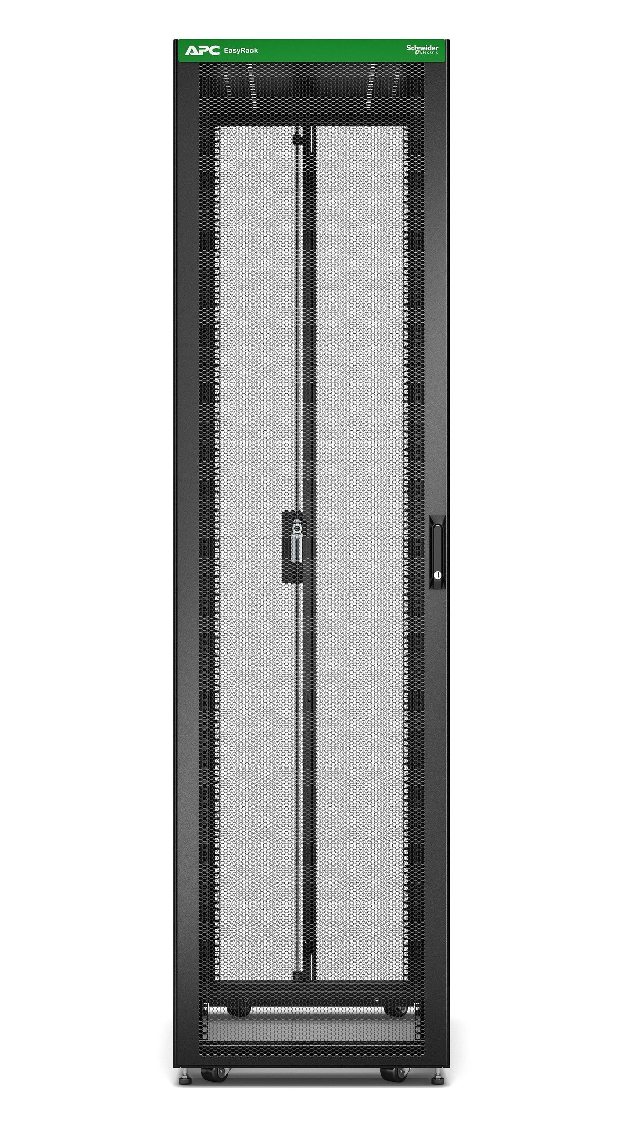APC by Schneider Electric Easy Rack 48U Floor Standing Enclosed Cabinet Rack Cabinet - 482.60 mm Rack Width x 838.20 mm Rack Depth - Black