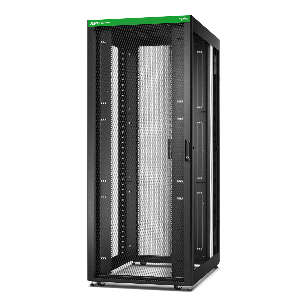 APC by Schneider Electric Easy ER8220 42U Floor Standing Enclosed Cabinet Rack Cabinet - 482.60 mm Rack Width x 1041.40 mm Rack Depth - Black