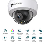 TP-Link VIGI C240 4 Megapixel Indoor/Outdoor Network Camera - Colour - Dome - Black, White