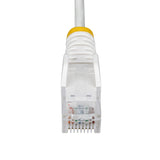 StarTech 1.5m White Slim CAT6 Ethernet Cable, Snagless RJ45, UTP, LSZH, 28AWG Pure Bare Copper, Slim Network Patch Cord