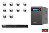 Hikvision 6MP ColorVu 3.0 Dome 10-Camera Kit | 4TB HDD + UPS2000