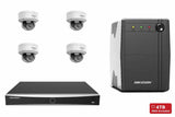Hikvision 6MP ColorVu 3.0 Dome 4-Camera Kit | 4TB HDD + UPS600