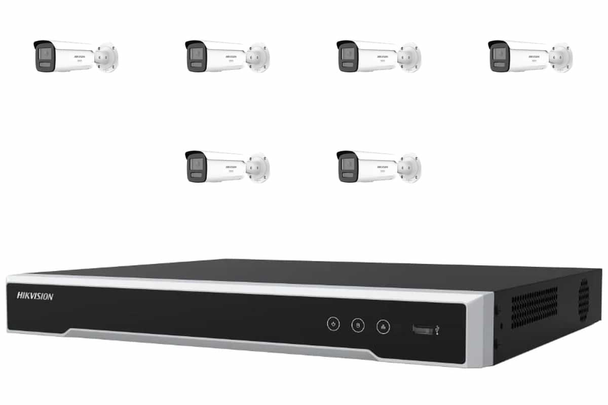 Hikvision 6MP ColorVu 3.0 6-Camera Bullet Kit