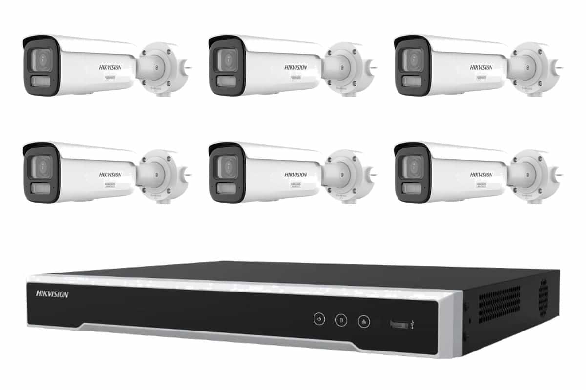 Hikvision 6MP ColorVu 3.0 Varifocal Pro Bullet 6-Camera Bullet Kit (No HDD)