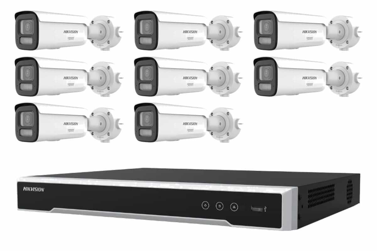 Hikvision 6MP ColorVu 3.0 Varifocal Pro Bullet 8-Camera Bullet Kit (No HDD)