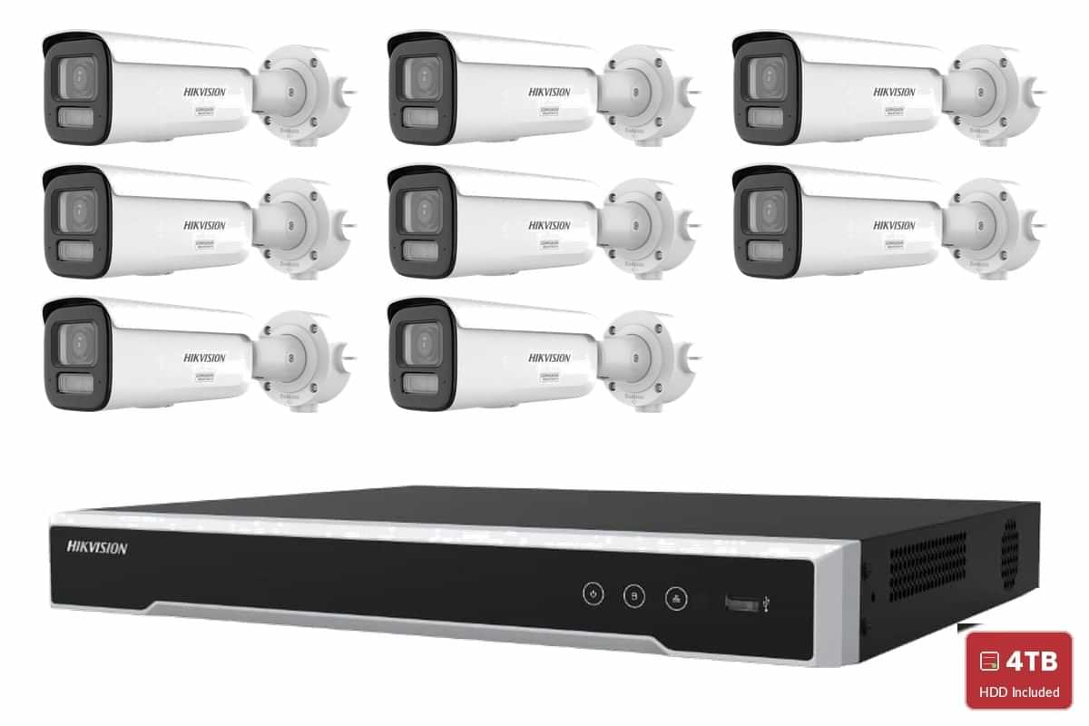 Hikvision 6MP ColorVu 3.0 Varifocal Pro Bullet 8-Camera Bullet Kit