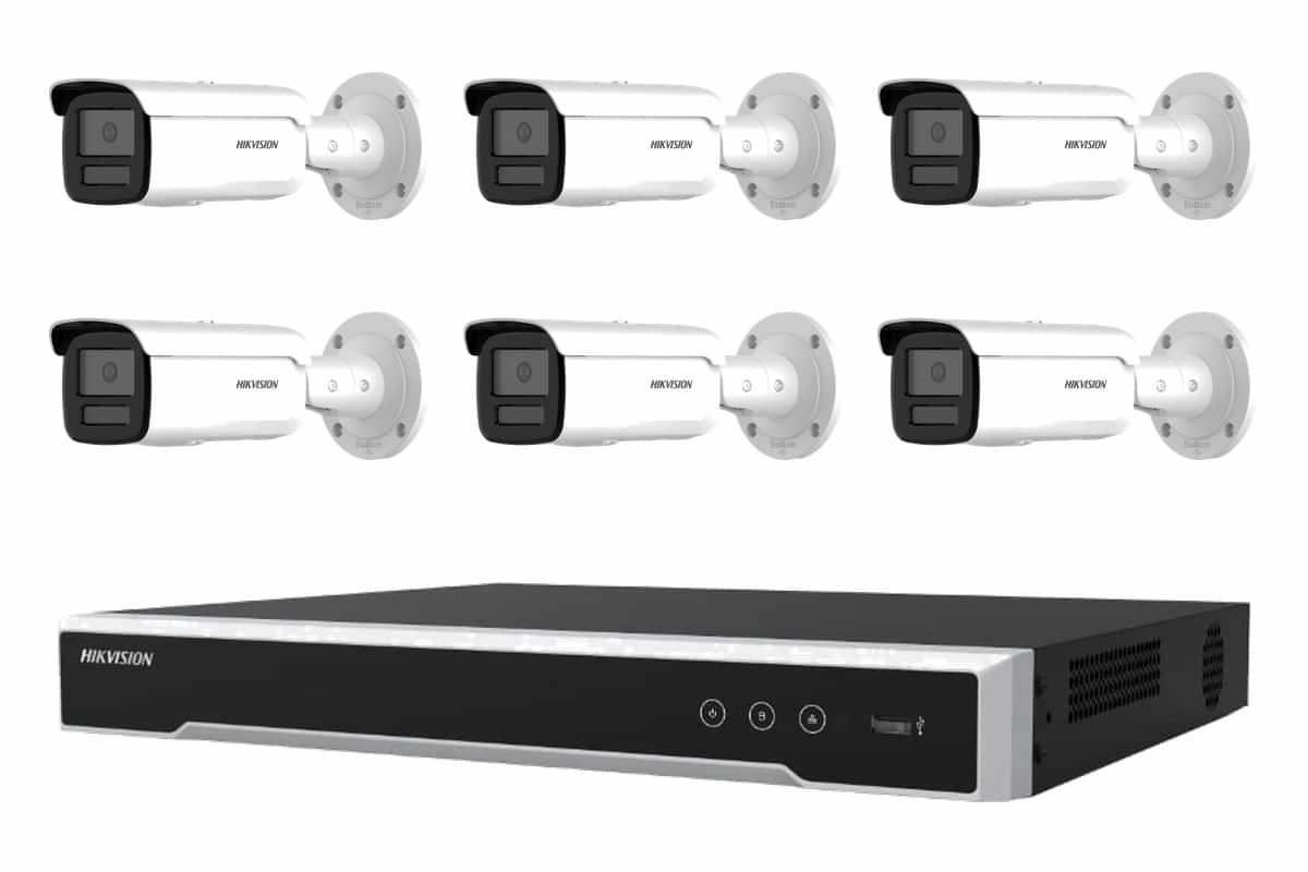 Hikvision 6MP AcuSense G2H Bullet 6-Camera Bullet Kit (No HDD)
