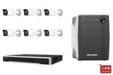 Hikvision 6MP AcuSense G2H Bullet 6-Camera Bullet + UPS Kit