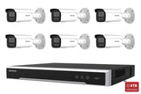 Hikvision 6MP AcuSense G2H Bullet 6-Camera Bullet Kit