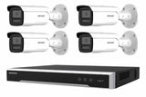 Hikvision 6MP AcuSense Strobe Bullet 4-Camera Bullet Kit (No HDD)