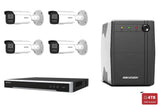 Hikvision 6MP AcuSense Strobe Bullet 4-Camera Bullet + UPS Kit
