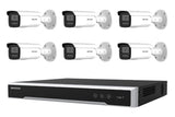 Hikvision 6MP AcuSense Strobe Bullet 6-Camera Bullet Kit (No HDD)
