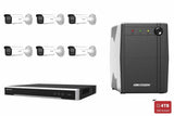 Hikvision 6MP AcuSense Strobe Bullet 6-Camera Bullet + UPS Kit