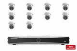 Hikvision 8MP 4K AcuSense Strobe & Siren Turret 10-Camera Kit | 4TB HDD Pre-Installed